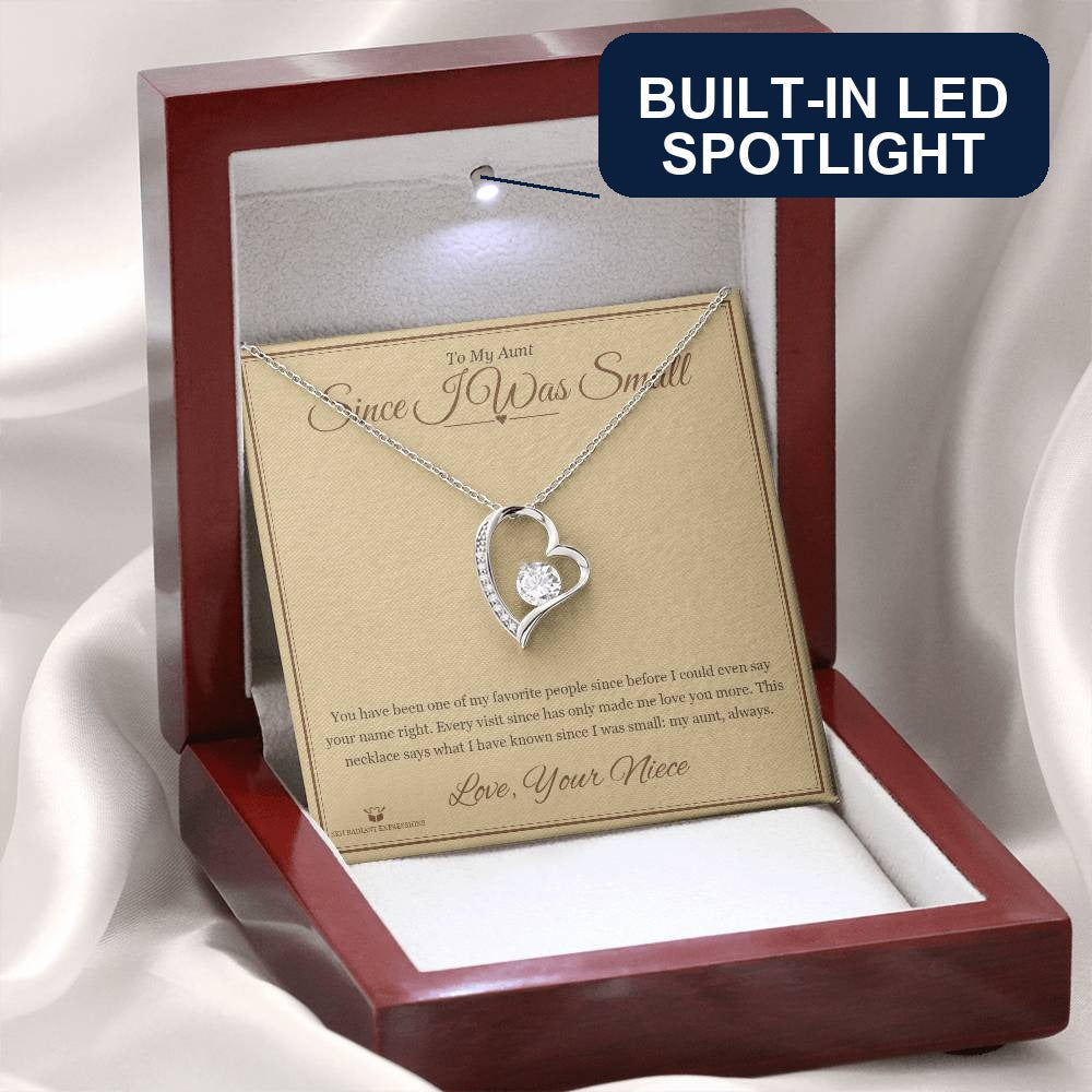 Since I Was Small - Forever Love Necklace for Aunt - personalized keepsake gift from SKH Radiant Expressions