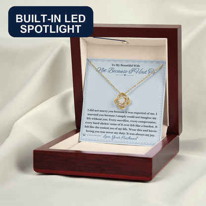 What does a Love Knot Necklace mean - gift for wife