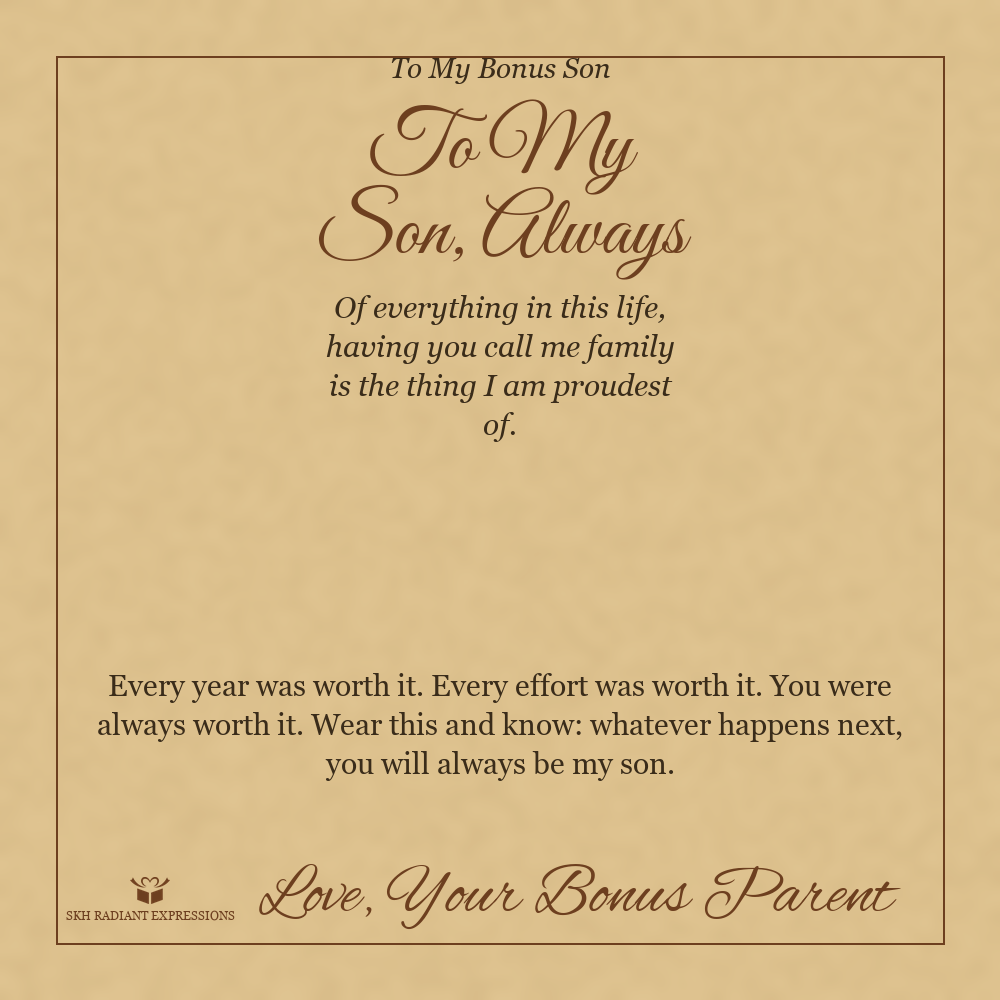 To My Son, Always - Cuban Link Chain for Stepson