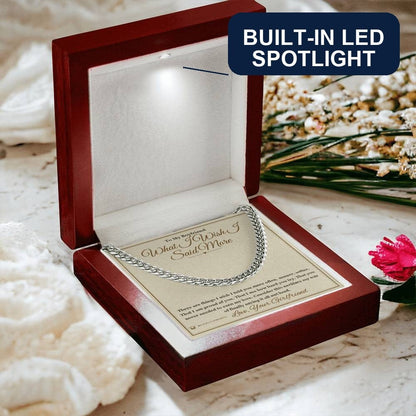 Engraved Cuban Link Chain with message for brother