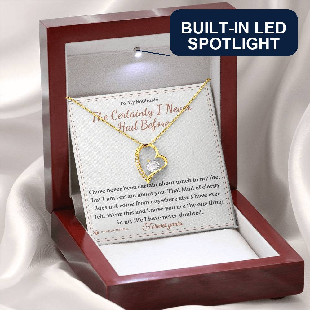 Forever Love Necklace engraved with your own words for soulmate
