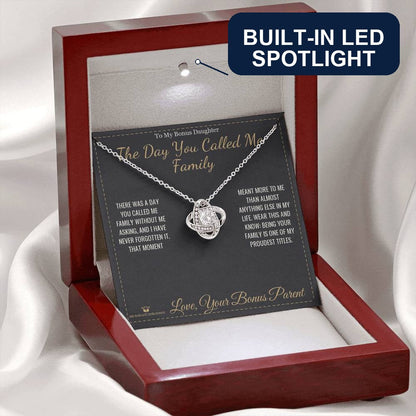What does a Love Knot Necklace mean - gift for stepdaughter