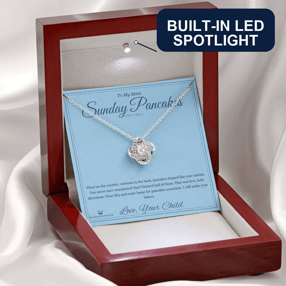 Sunday Pancakes - Love Knot Necklace for Mom - personalized keepsake gift from SKH Radiant Expressions