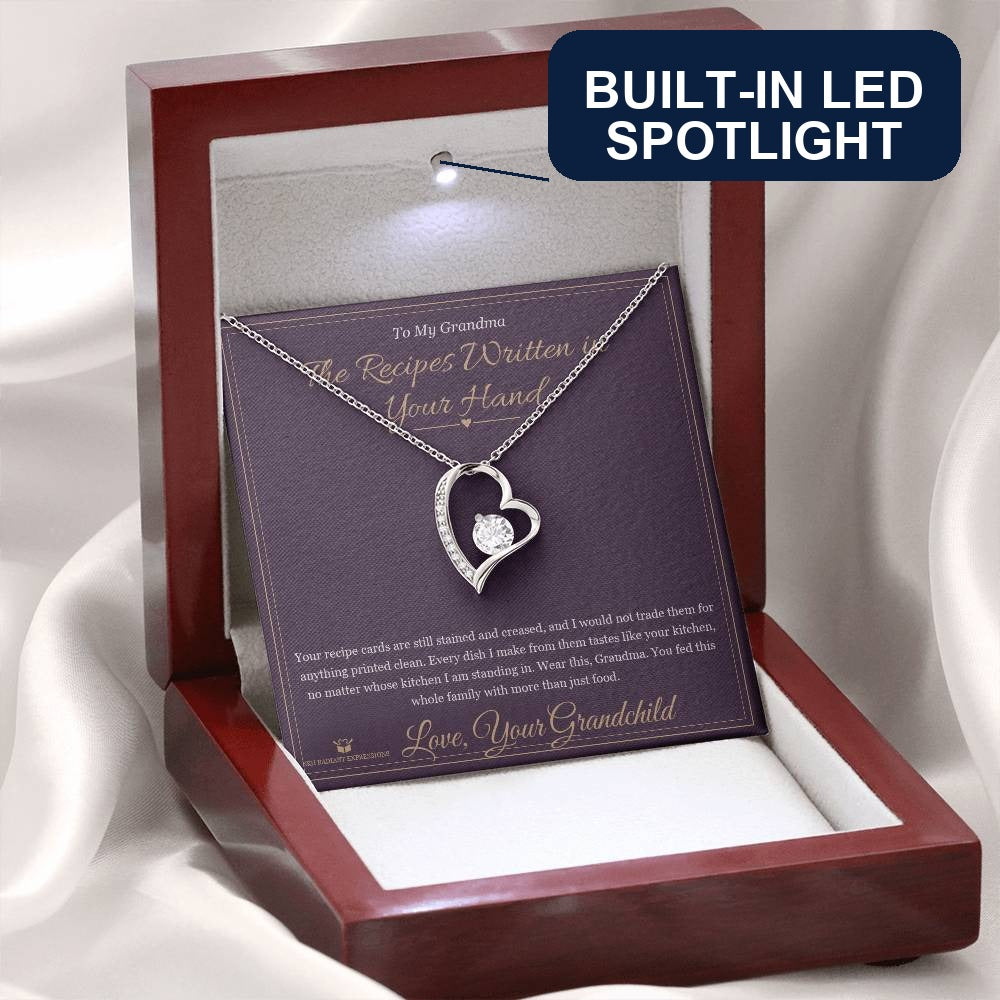The Recipes Written in Your Hand - Forever Love Necklace for Grandmother - personalized keepsake gift from SKH Radiant Expressions
