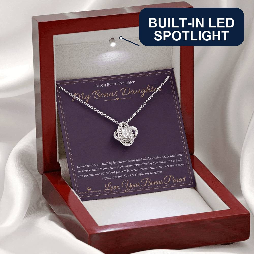 My Bonus Daughter - Love Knot Necklace for Stepdaughter - personalized keepsake gift from SKH Radiant Expressions