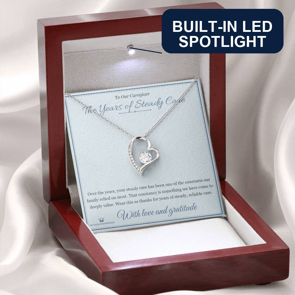 The Years of Steady Care - Forever Love Necklace for Caregiver - personalized keepsake gift from SKH Radiant Expressions