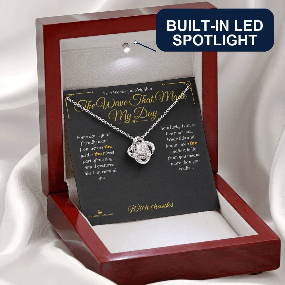 What does a Love Knot Necklace mean - gift for neighbor