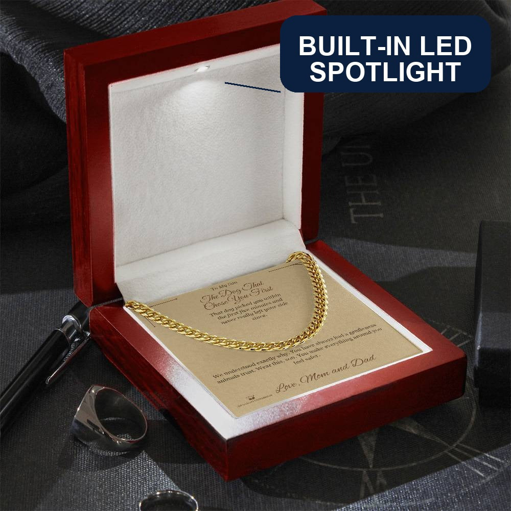 Custom name-personalized Cuban Link Chain gift for brother