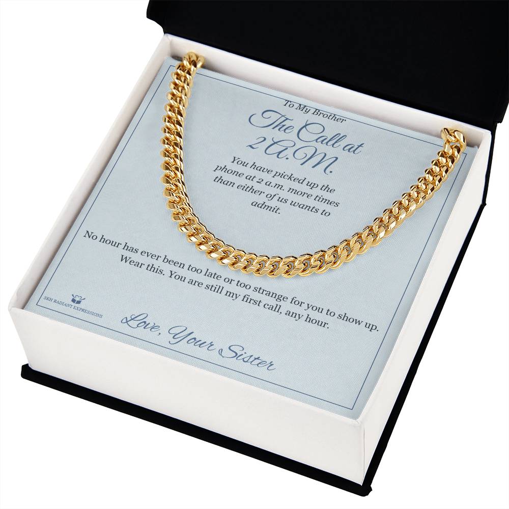 Personalized Cuban Link Chain for brother
