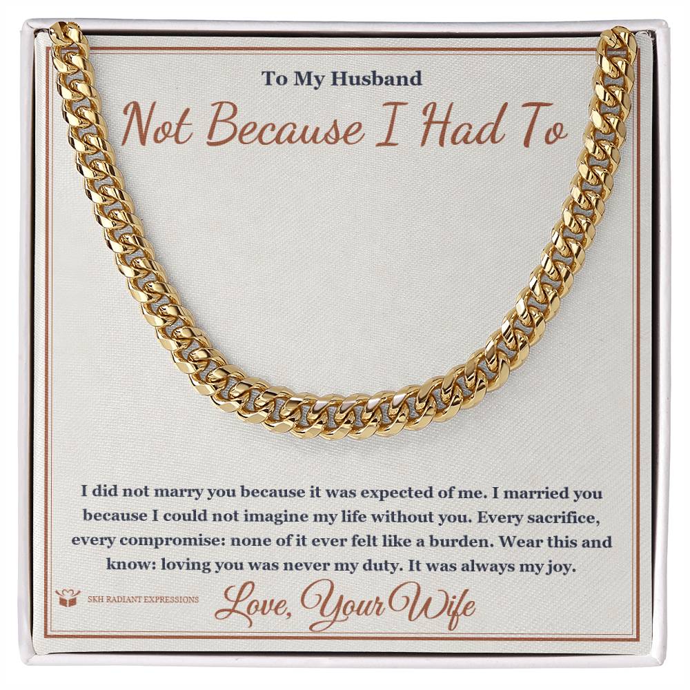 Sentimental husband gift, not generic