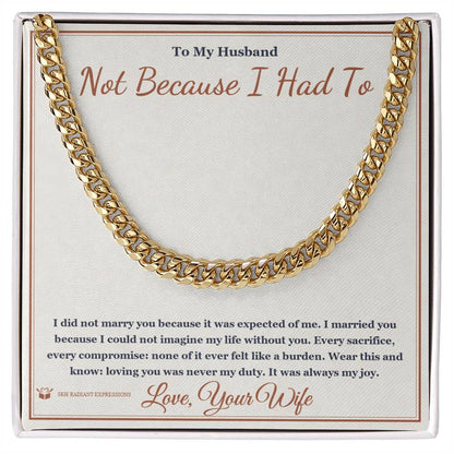 Sentimental husband gift, not generic