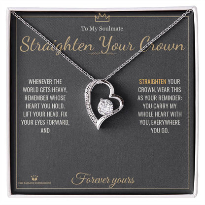 Forever Love Necklace with personalized message card for soulmate