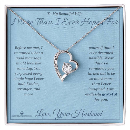 More Than I Ever Hoped For - Forever Love Necklace for Wife
