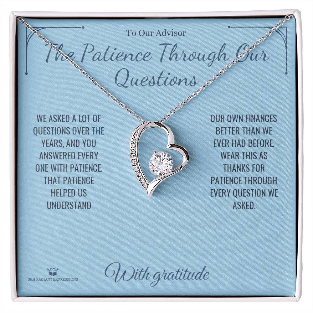 Personalized Forever Love Necklace for advisor