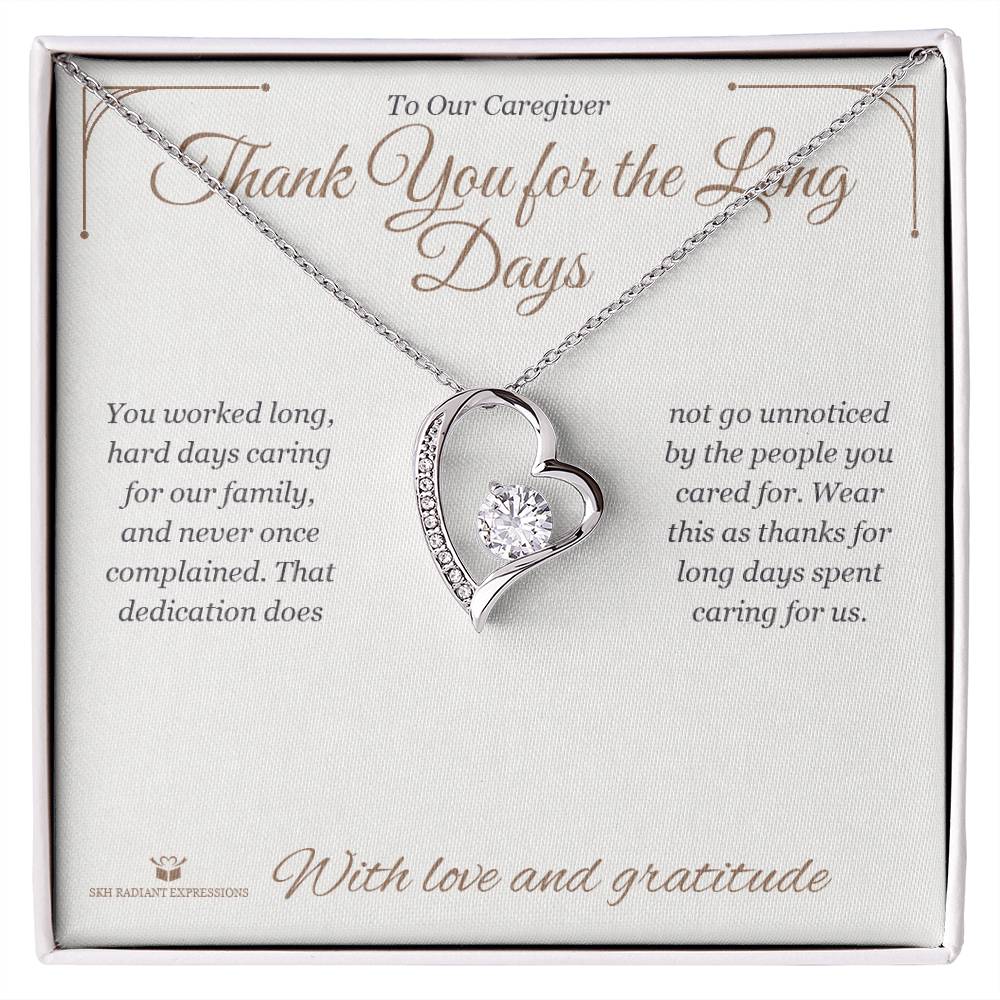 Personalized Forever Love Necklace for caregiver