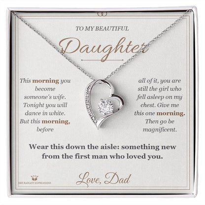 Engraved Forever Love Necklace with message for granddaughter