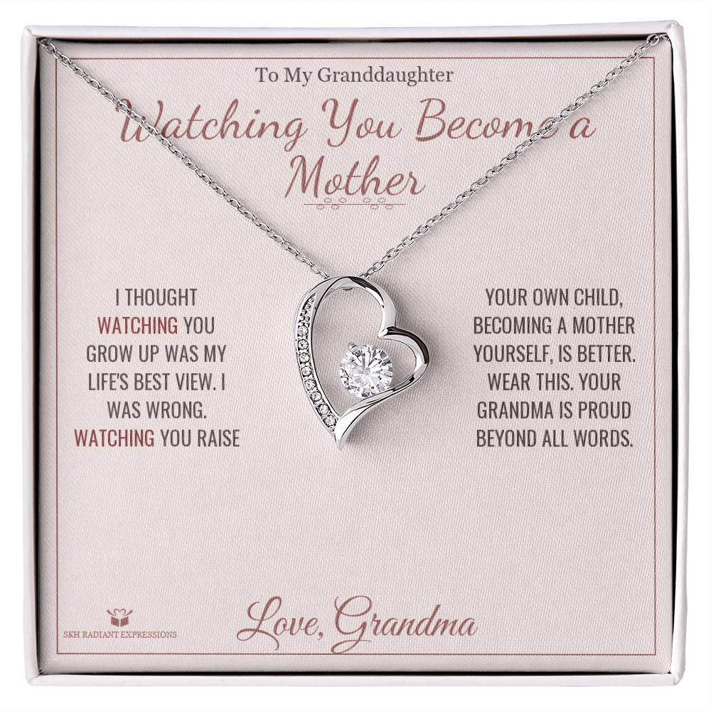 Engraved Forever Love Necklace with message for granddaughter