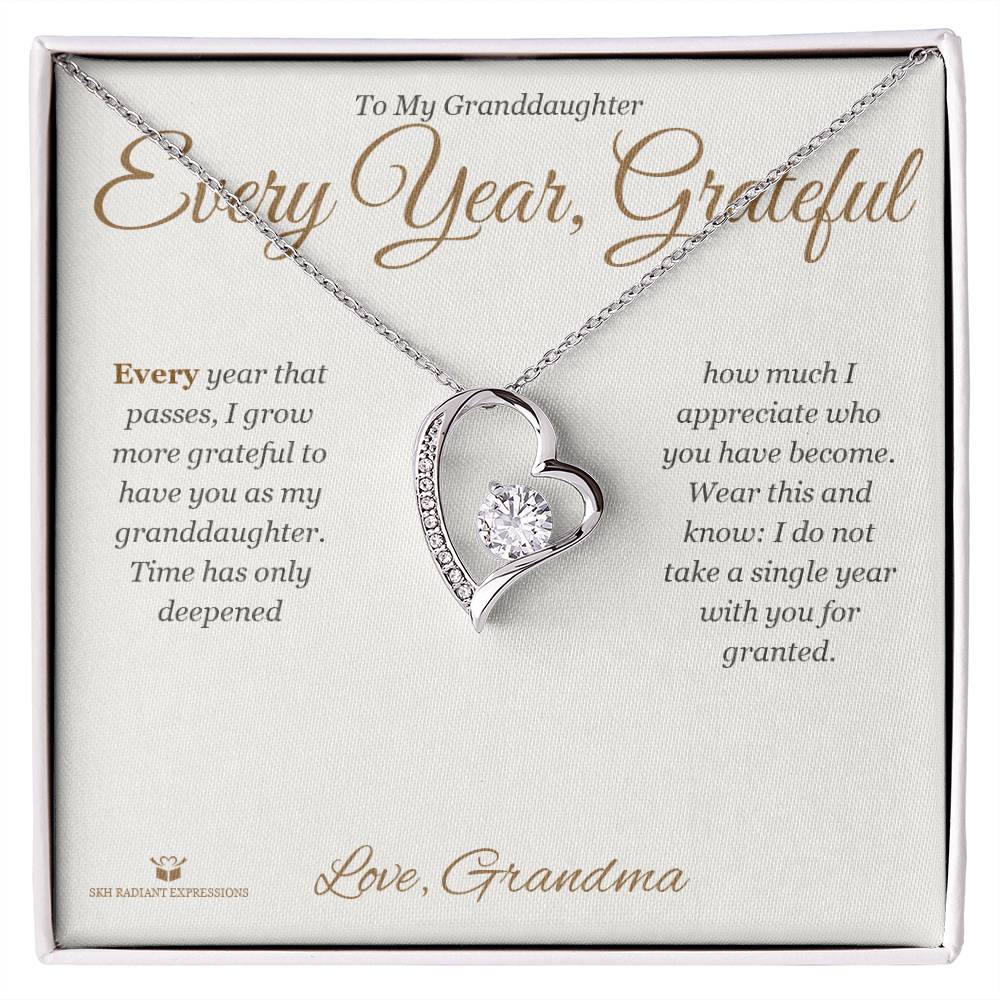 Meaningful gift for granddaughter - Every Year, Grateful