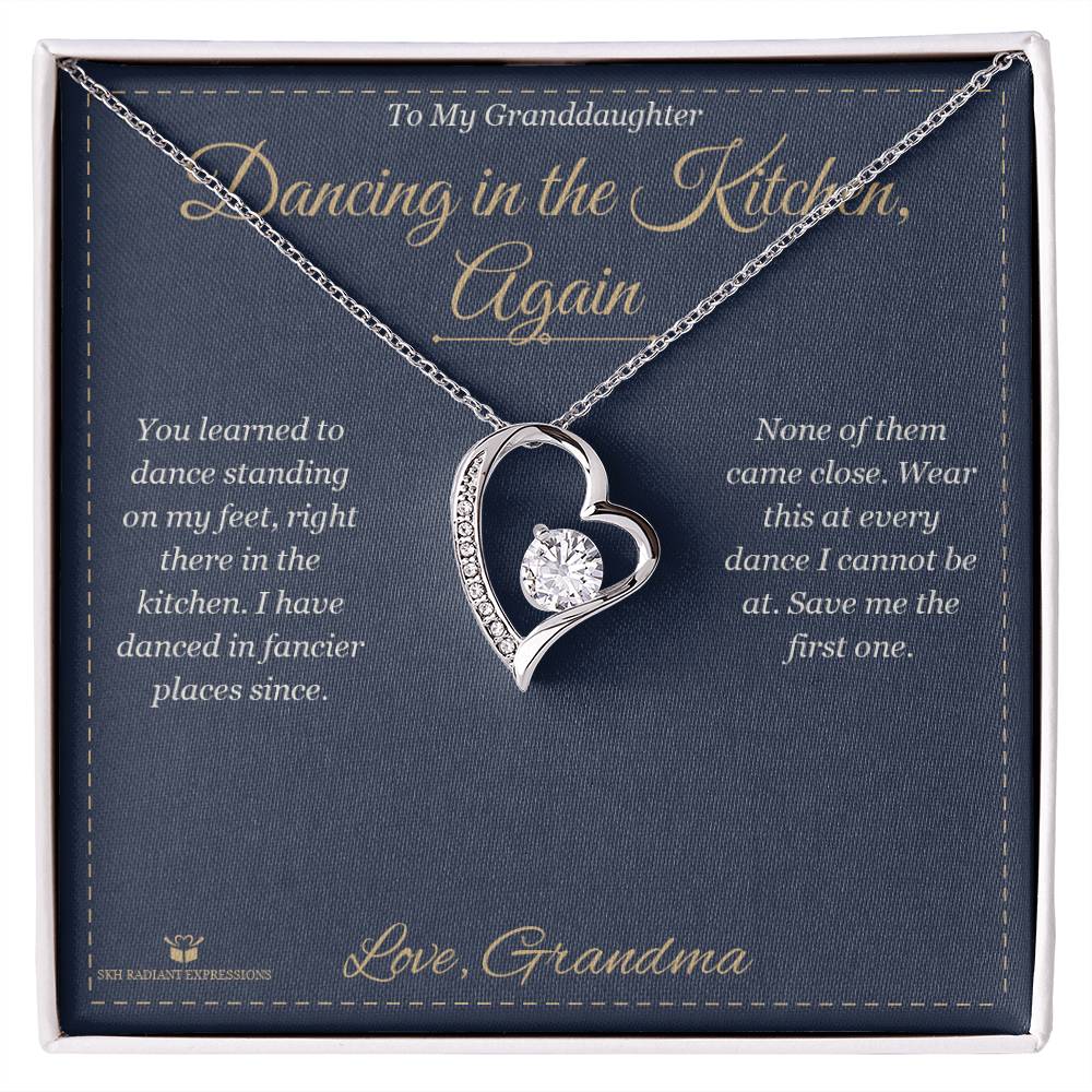 Engraved Forever Love Necklace with message for granddaughter