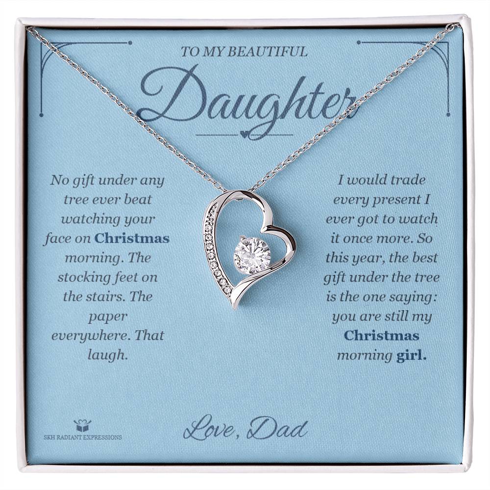 Christmas Morning Girl - Forever Love Necklace for Daughter