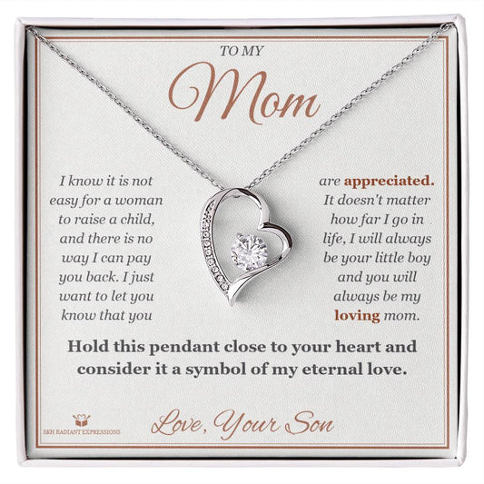 A Symbol of My Eternal Love - Forever Love Necklace for Mom - personalized keepsake gift from SKH Radiant Expressions