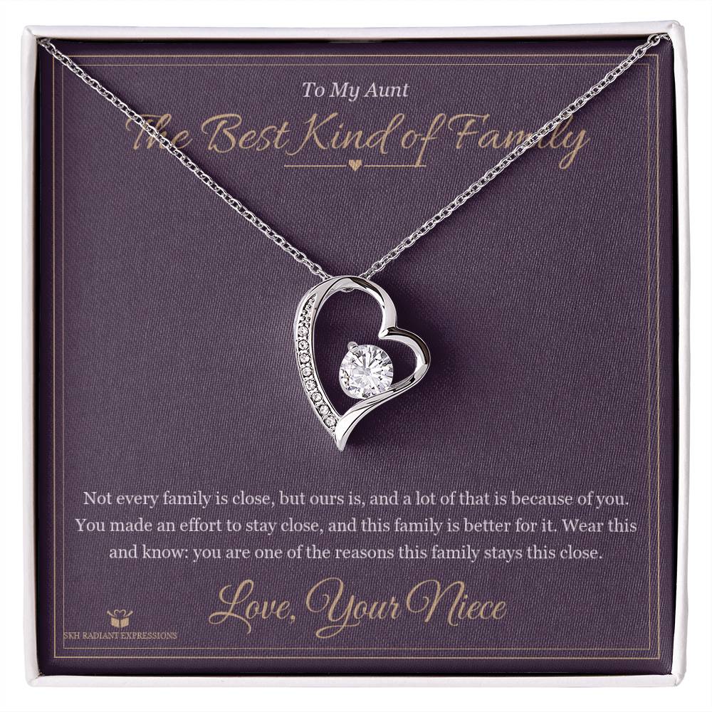 The Best Kind of Family - Forever Love Necklace for Aunt - personalized keepsake gift from SKH Radiant Expressions