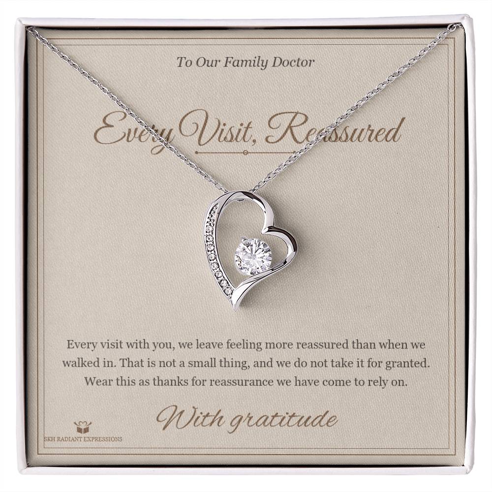 Every Visit, Reassured - Forever Love Necklace for Doctor - personalized keepsake gift from SKH Radiant Expressions