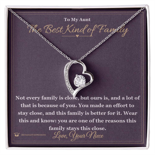 The Best Kind of Family - Forever Love Necklace for Aunt - personalized keepsake gift from SKH Radiant Expressions