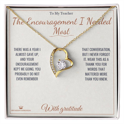 Custom name-personalized Forever Love Necklace gift for teacher