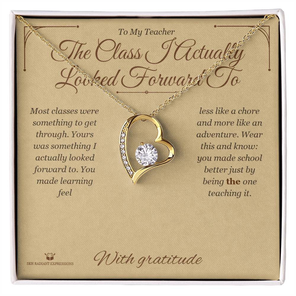Add a name to this Forever Love Necklace - gift for teacher