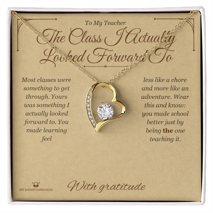 Add a name to this Forever Love Necklace - gift for teacher
