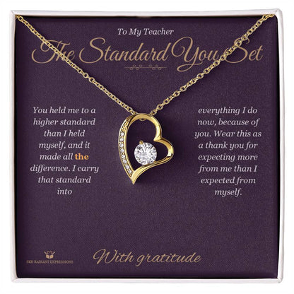 Custom name-personalized Forever Love Necklace gift for teacher