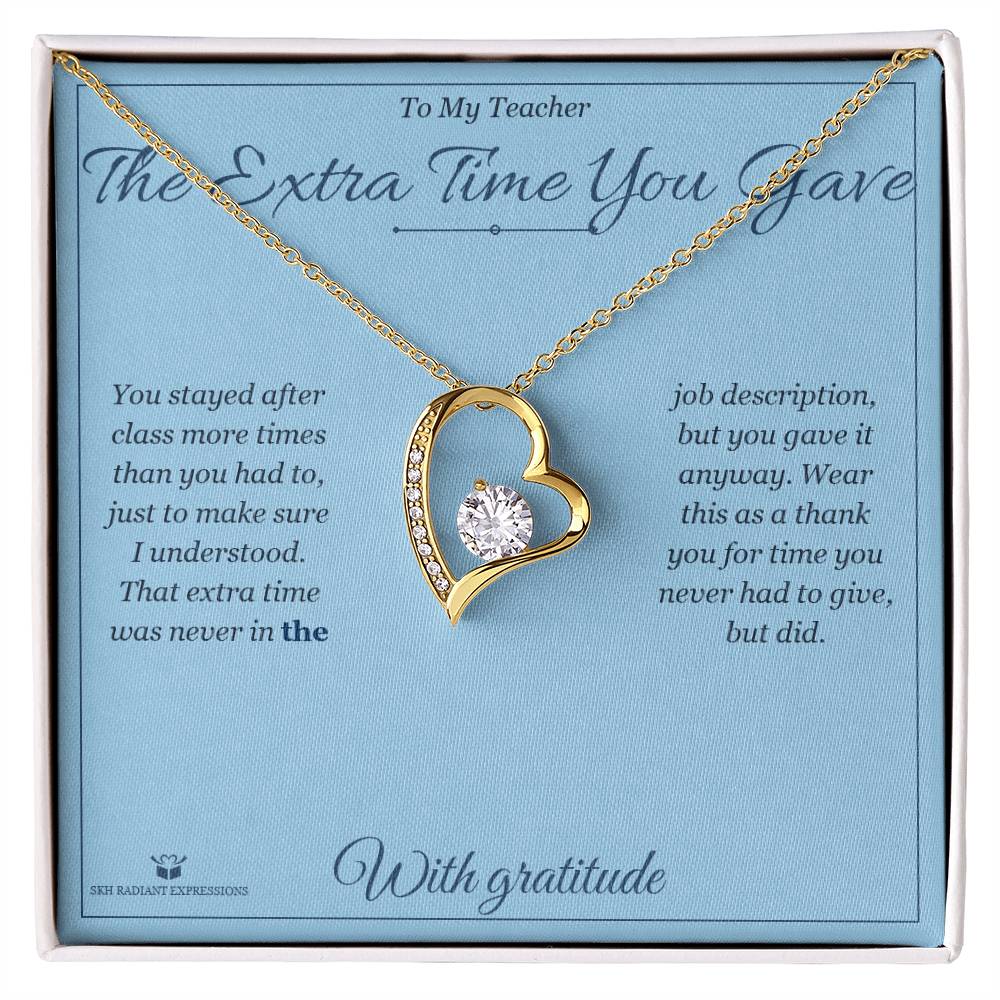 Custom name-personalized Forever Love Necklace gift for teacher