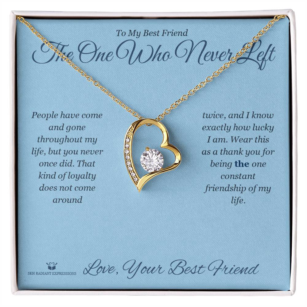 Engraved Forever Love Necklace with message for best friend