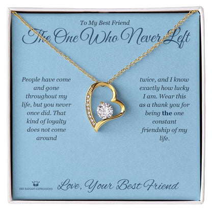 Engraved Forever Love Necklace with message for best friend