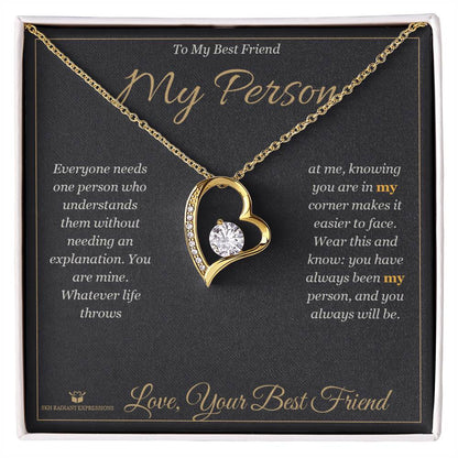 Add a name to this Forever Love Necklace - gift for best friend