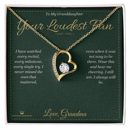Forever Love Necklace engraved with your own words for granddaughter