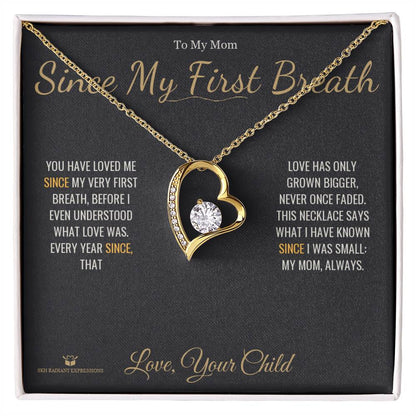 Engraved Forever Love Necklace with message for mom