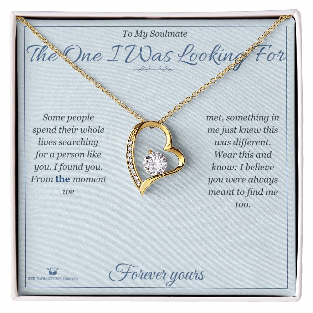Engraved Forever Love Necklace with message for soulmate