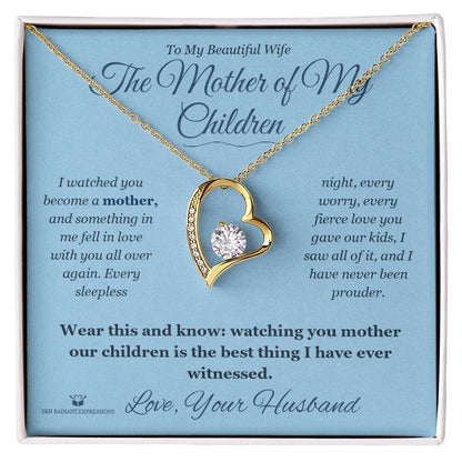 Forever Love Necklace engraved with your own words for wife
