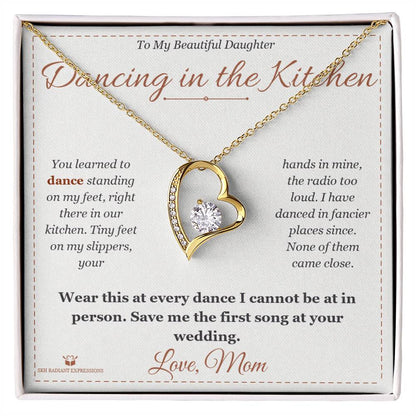 Forever Love Necklace engraved with your own words for daughter