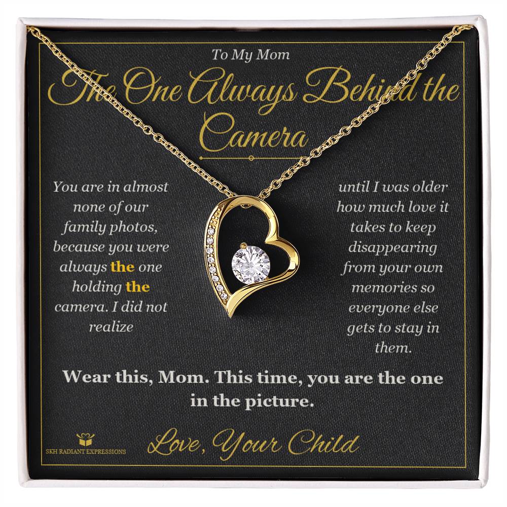 Engraved Forever Love Necklace with message for mom