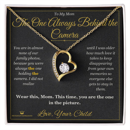Engraved Forever Love Necklace with message for mom