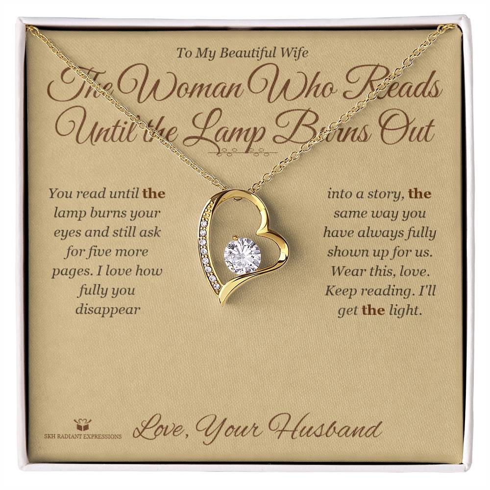 Engraved Forever Love Necklace with message for wife