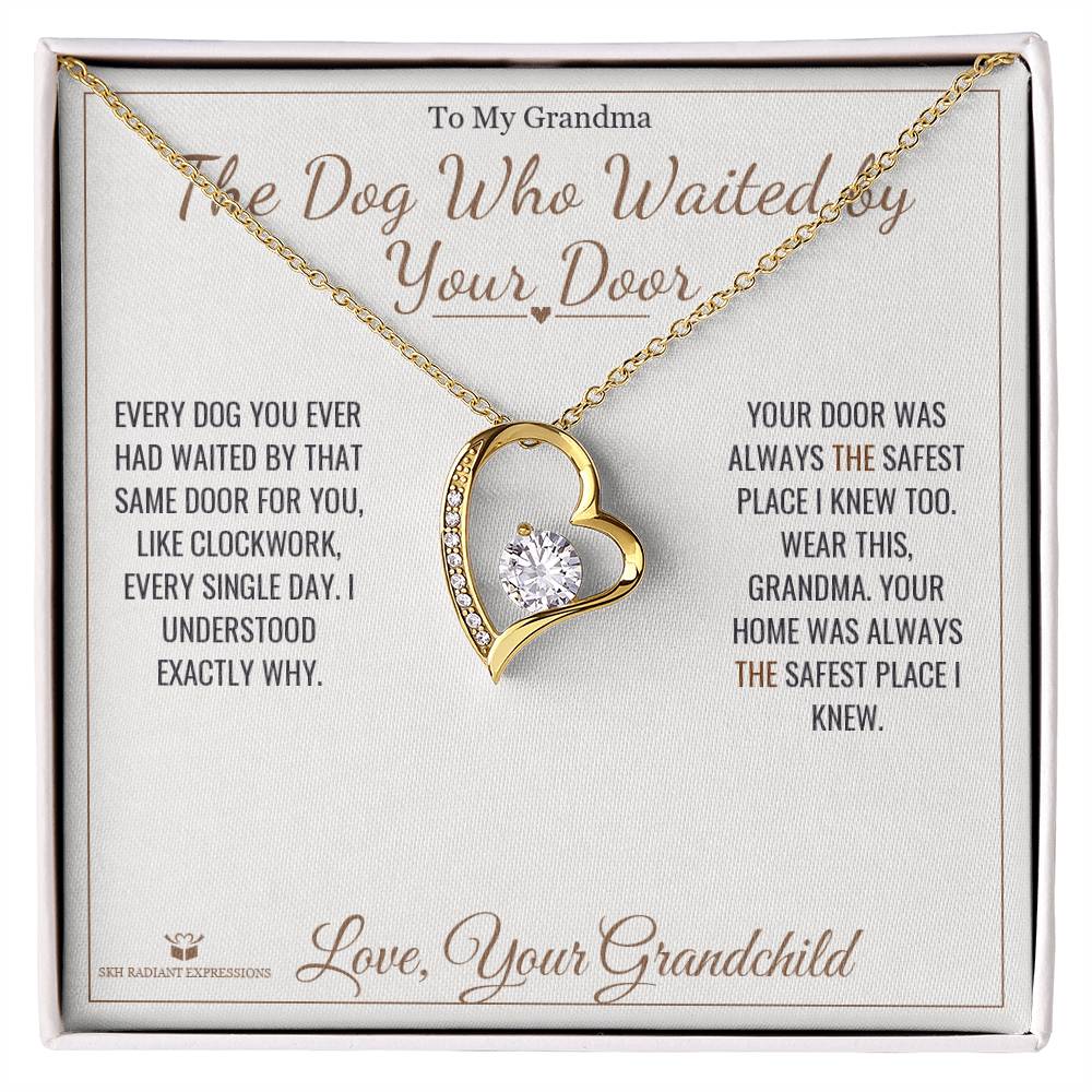 Engraved Forever Love Necklace with message for grandmother