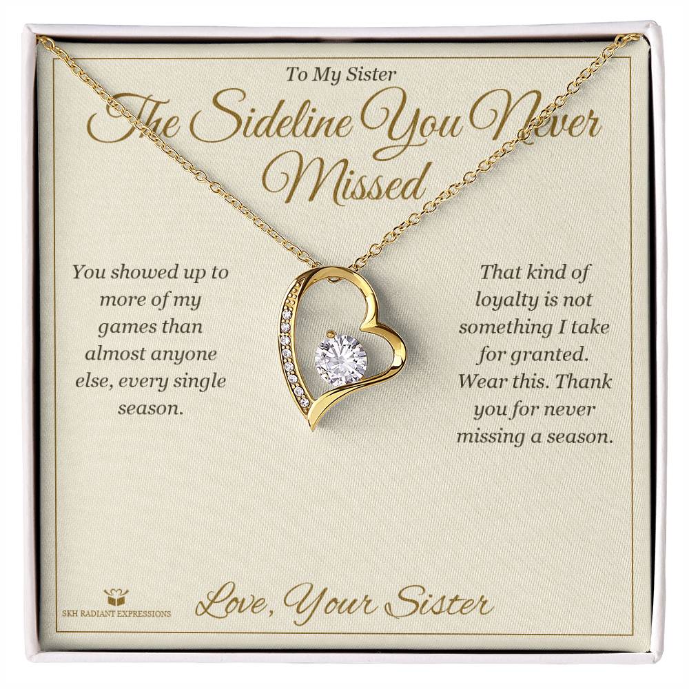 Forever Love Necklace engraved with your own words for sister