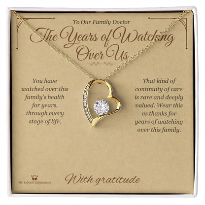 Custom name-personalized Forever Love Necklace gift for doctor