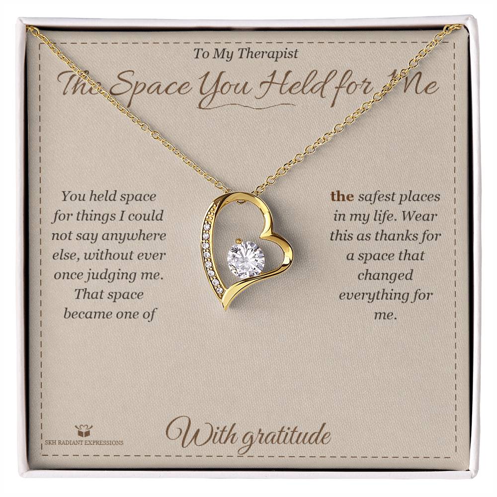 Custom name-personalized Forever Love Necklace gift for therapist