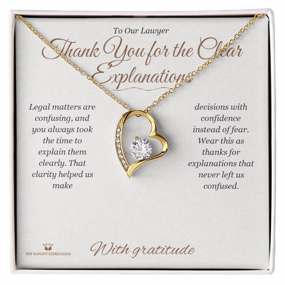 Add a name to this Forever Love Necklace - gift for lawyer