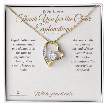 Add a name to this Forever Love Necklace - gift for lawyer